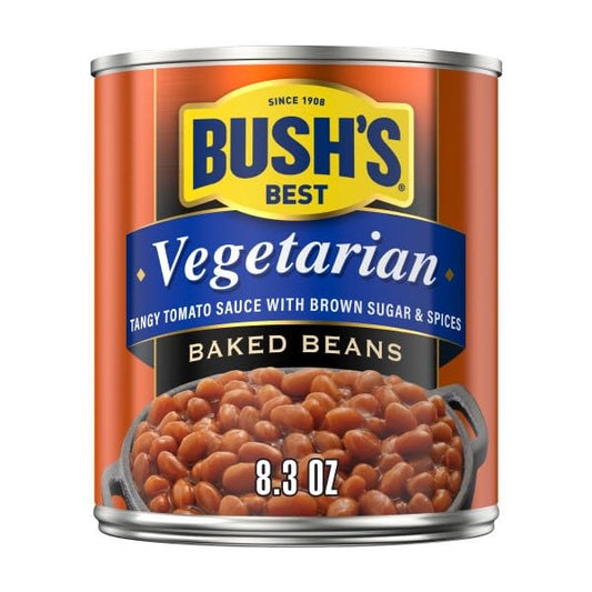 Bush's Best Baked Beans, Vegetarian, & Original Seasoned with Bacon & Brown Sugar, 8.3 Oz Each (Variety Pack)