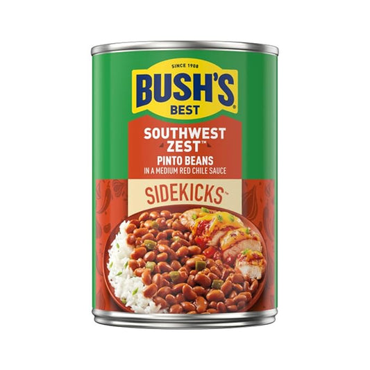 Bush's Best Baked Beans, Pinto Power Variety Pack, 2 Southwest Zest Pinto Beans (15oz), 2 Mild Chili Pinto Beans (16oz), 2 Original Pinto (16oz) (Variety Pack)