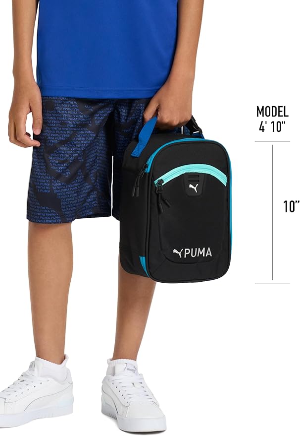PUMA Unisex Kid's Rally Lunch Box, Black/Granite Heather, Small
