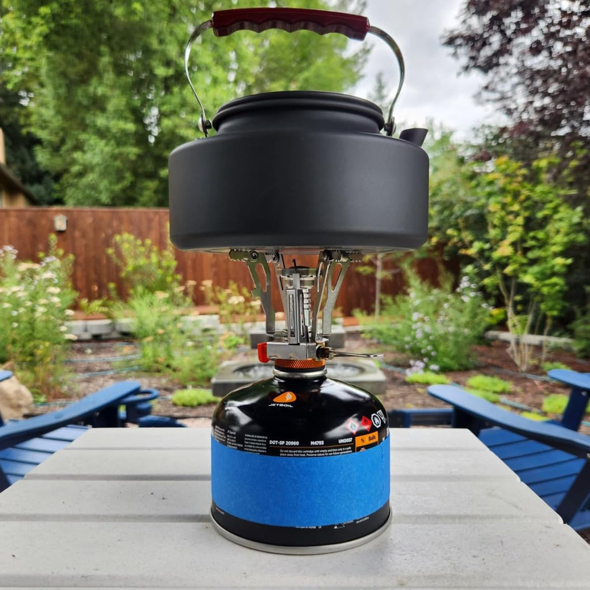 Portable Camping Stove Backpacking Stove, Specialized Hiking Stove Camping Stove with Piezo Ignition Stable Support Wind-Resistance, Camp Stove for Outdoor cooking Camping Hiking Adventure Cooking