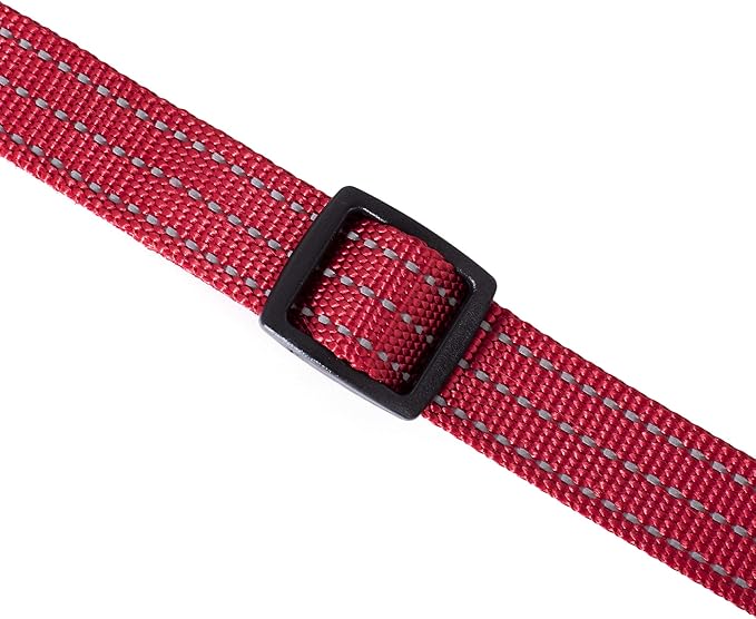Mile High Life Dog Collar | Nylon Reflective Dog Collars | Light Weight Puppy Collars | Red Dog Collars for Small Dogs (Solid Red, X-Small)