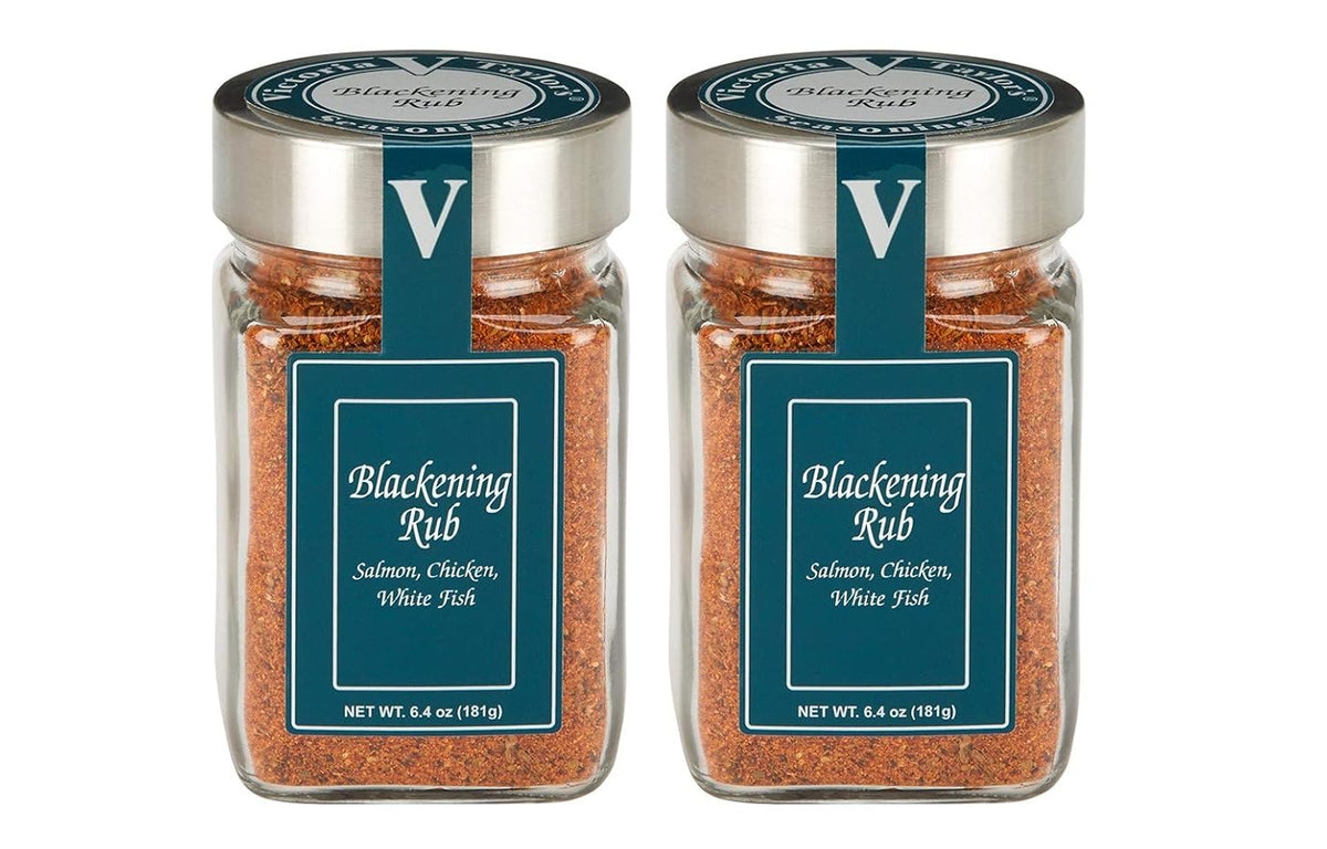 Blackening Seasoning Rub – Smoky Cajun Spice Blend with Garlic, Cumin & Chipotle for Fish, Chicken & Steak (6.4 oz, Pack of 2)