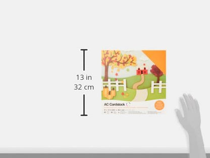 Cardstock 12x12 Scrapbook Paper Pack - Textured Heavy Duty Paper for Die Cutting, Card Making, Crafts - 60 Square Sheets, 20 Unique Colors, 80lb (216gsm), Solid Core - Autumn