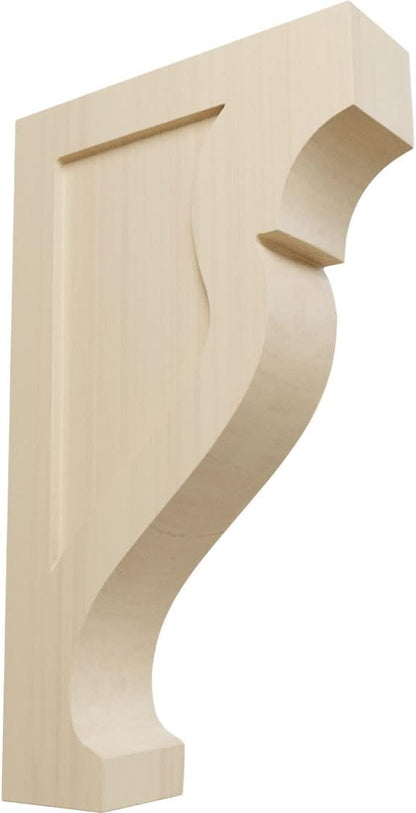 Ekena Millwork CORW02X07X12RKRW Medium Rockport Wood Corbels, 2 1/8"W x 7"D x 12"H, Rubberwood