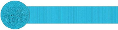 Carribean Blue Crepe Paper Roll - 81' (1 Count) - Great for Stunning DIY Crafts, Party Decor, and More