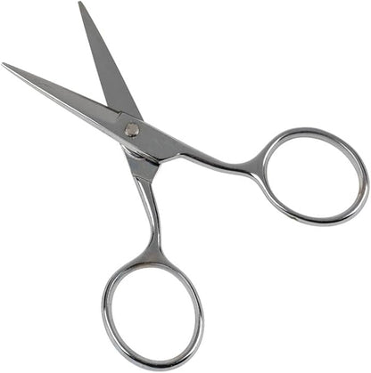 Klein Tools G404LR Scissors, Made in USA, Embroidery Scissor with Large Ring, Great for Sewing, Fabric, Electronics, More, 4-Inch