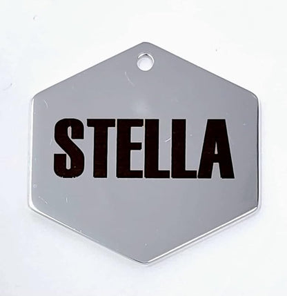 Dr. Fremont's Stainless Steel ID Dog Tags Engraved for Pets Personalized for Cat or Dog Collar Bold Font for Safety (Large, Round)