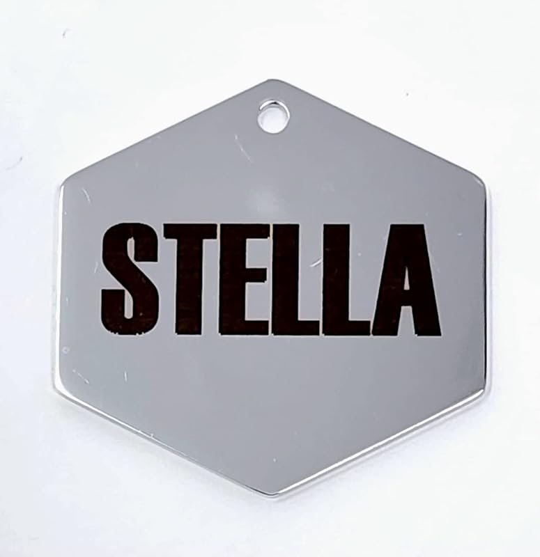 Dr. Fremont's Stainless Steel ID Dog Tags Engraved for Pets Personalized for Cat or Dog Collar Bold Font for Safety (Large, Diamond)