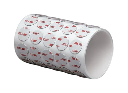 3M 4926 Gray Double Sided Conformable Acrylic Foam Tape, 0.5" Diameter Circles (roll of 250)