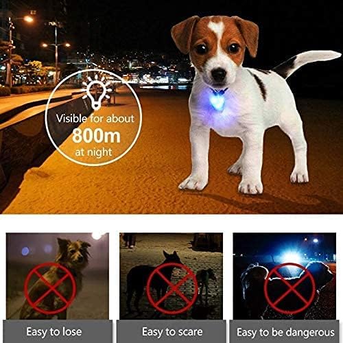 LaRoo Dog Lights for Night Walking - Led Dog Collar Lights for Nighttime, Clip On Light up Dog Collar Walking Flashlight（Orange）