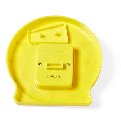 hand2mind Plastic Mini Geared Clock, Learning Clock Classroom Kit, Clock for Kids Learning to Tell Time, Yellow Practice Clock for Kids, Teaching Clock, School Supplies (Set of 1)