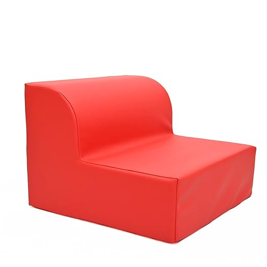 Children's Factory Library Lounger, Flexible Seating Classroom Furniture, Comfy Kids Chairs, Red, Single Lounger