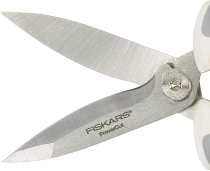 Fiskars Crafts Easy Action PowerCut Snips, 8, White/Gray