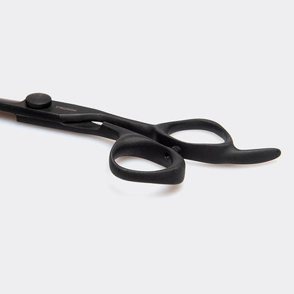 Fromm Professional Dare 5.75" 1-Piece Precision Slide & Point Hair Cutting Shears in Matte Black Japanese Steel Scissors with Semi-Convex Blade for Expert Salon Stylists