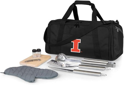 PICNIC TIME NCAA BBQ Kit Cooler Tote with Barbecue & Accessories