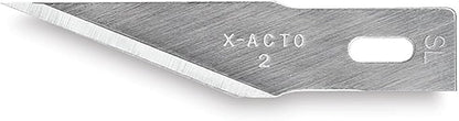 X-Acto X202 No. 2 Large Fine Point Blades (Pack of 5); For Precision Cutting of Medium to Heavy Weight Materials; Easily Cuts Wood, Paper, Plastic, Metal, Film and Acetate