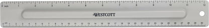 Westcott 17355 12-Inch Ruler Set with Pencil Storage, Innovative Design for Easy Measuring and Organization at School or Office, 2-Piece Set