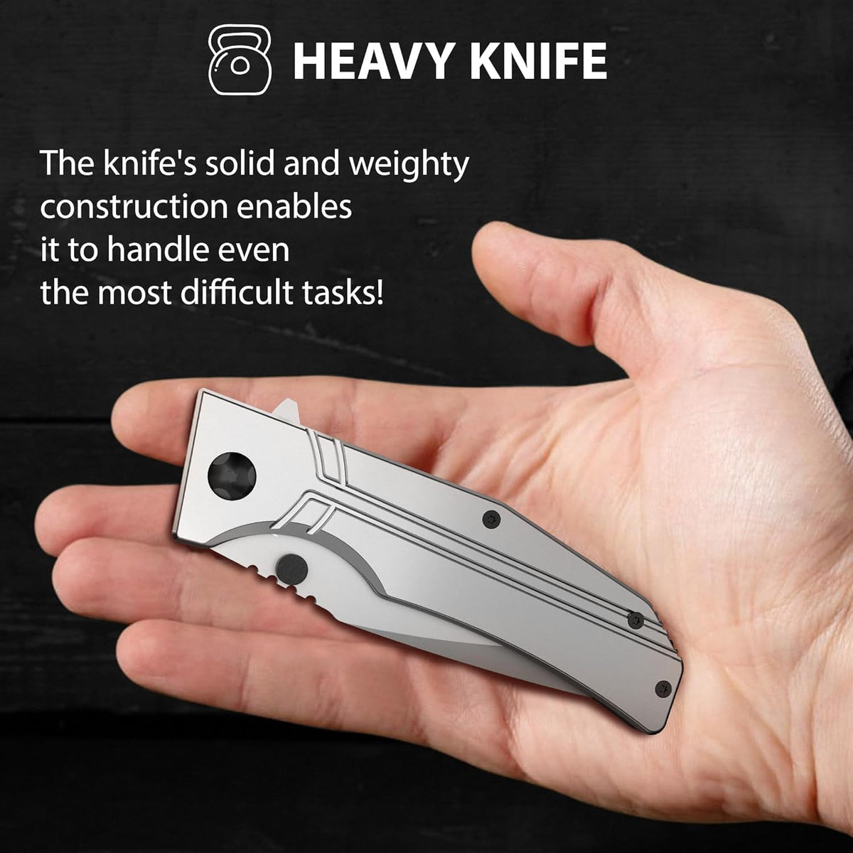 EDC Folding Pocket Knife – Aluminum Handle Utility Blade with Pocket Clip for Camping & Everyday Carry