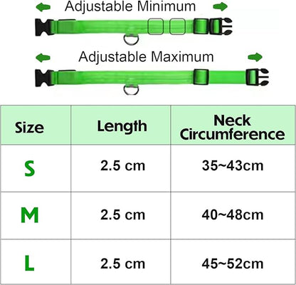 Light Up Dog Collar ??Reflective, Adjustable, Rechargeable Electronic Glow Pet Collars ??Bright, Comfortable, High Visibility LED Dog Collar for Night Safety, Outdoor Walk, Flashing Fun, Green, Medium