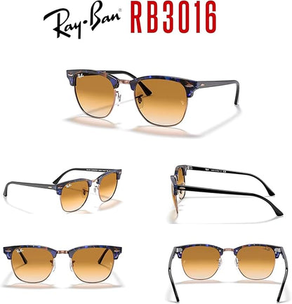 Ray-Ban RB3016 CLUBMASTER Sunglasses For Men For Women +BUNDLE with ACCESSORY EYEWEAR KIT