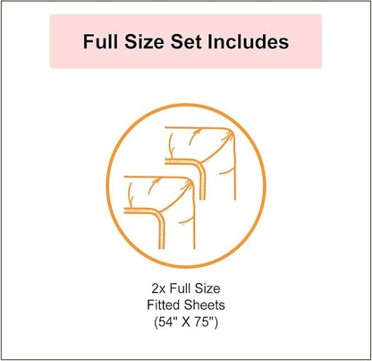 Ambesonne Boho 2 Pack Fitted Sheet, Modern Mandala Effect Pattern, Bed Cover All-Round Elastic Deep Pockets 2 Pieces, Package Contains 2 Full Size Fitted Sheets, Dark Seafoam and White