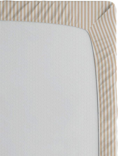 Ambesonne Christmas 2 Pack Fitted Sheet, Fox in Ice Skate Boot, Bed Cover All-Round Elastic Deep Pockets 2 Pieces, Package Contains 2 Full Size Fitted Sheets, Beige Seafoam and Amber