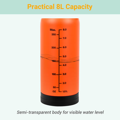 Hurmovae 2.1Gallon (8L) Portable Shower for Beach & Camping, 10 Spray Modes