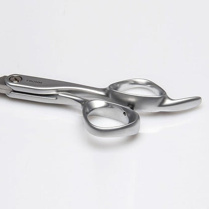Fromm Professional Transform 6.25" Extra Smooth Hair Cutting Shears on Wet & Dry Hair in Matte Silver Japanese Steel Scissors with Beveled Blade for Experienced & Expert Stylists