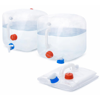 BPA Free Collapsible Water Container Jug with Spigot, 5.3 Gallon 2 Pack