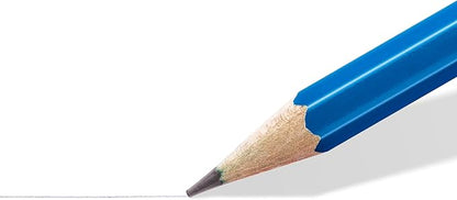 STAEDTLER Mars Lumograph 6H Graphite Art Drawing Pencil, Medium Hard, Break-Resistant Bonded Lead, 12 Pack, 100-6H, blue (100-6H VE)