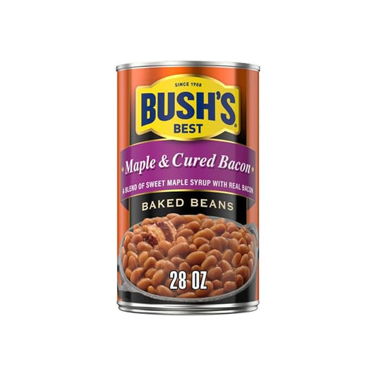 Bush's Best Baked Beans, Sweet Country Maple, 1 Maple Cured Bacon (28oz), 1 Country Style (28oz), 1 Brown Sugar Hickory (28oz), (Variety Pack)