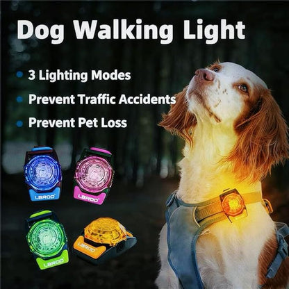 LaRoo Dog Lights for Night Walking,USB-C Rechargeable Dog Lights,Only 13g for Small Dogs,3 Modes Waterproof LED Collar Charm for Nighttime Running,Pet Camping Essentials (Blue)
