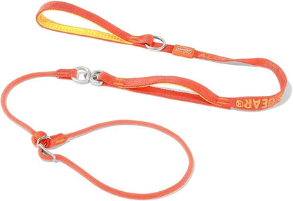 Slip Lead Dog Leash with Double Handles | Reflective Dog Training Lead with 360° Swivel Anti-Tangle | Heavy-Duty Leash and Collar for Large Medium and Small Dogs No-Pull Walking (Orange, 5.5FT)