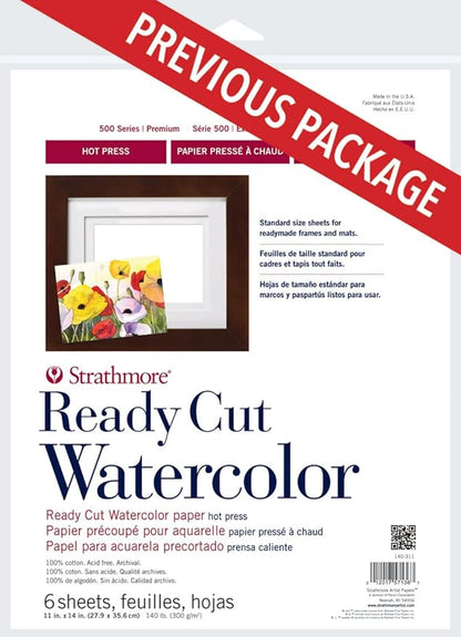 Strathmore Watercolor Paper Pack 11"X14"-6 Sheets -140311