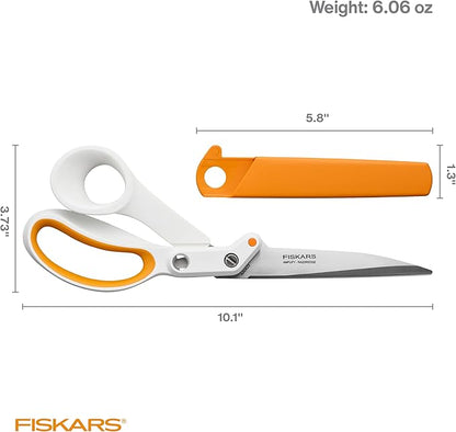Fiskars Amplify RazorEdge Fabric Scissors - 10" Heavy Duty Fabric Shears with SoftGrip Ergonomic Handle, Premier Grade Stainless Steel Blades