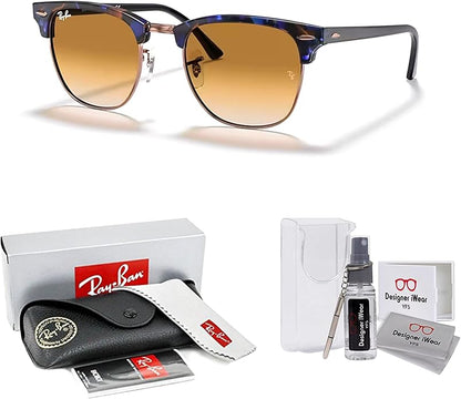 Ray-Ban RB3016 CLUBMASTER Sunglasses For Men For Women +BUNDLE with ACCESSORY EYEWEAR KIT