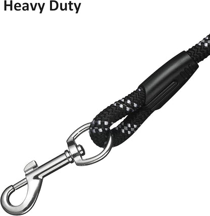(2 Pack) Long Dog Leash for Dog Training 15FT/30FT/50FT, Dog Rope Check Cord with Reflective Thread for Large Medium Small Dogs, Dog Tie-Out Cable Lead for Hunting, Camping&Backyard
