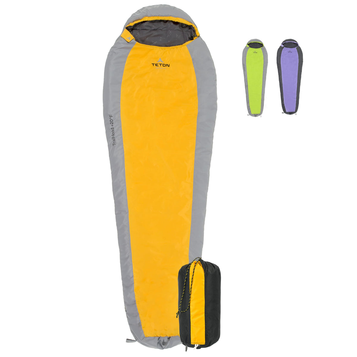 Teton Trailhead, 20 Degree Sleeping Bag; Lightweight, Warm Mummy Sleeping Bag, Camping, Backpacking, Hiking