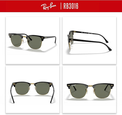Ray-Ban RB3016 CLUBMASTER Sunglasses For Men For Women +BUNDLE with ACCESSORY EYEWEAR KIT