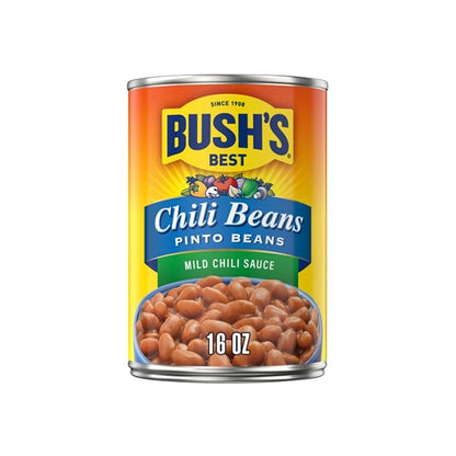 Bush's Best Baked Beans, Pinto Power Variety Pack, 2 Southwest Zest Pinto Beans (15oz), 2 Mild Chili Pinto Beans (16oz), 2 Original Pinto (16oz) (Variety Pack)