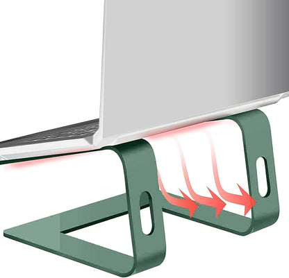 Orionstar Laptop Stand Aluminum Laptop Riser Compatible with Mac MacBook Air Pro 10 to 15.6 Inch Notebook Computer, Ergonomic Elevator Holder (Green)