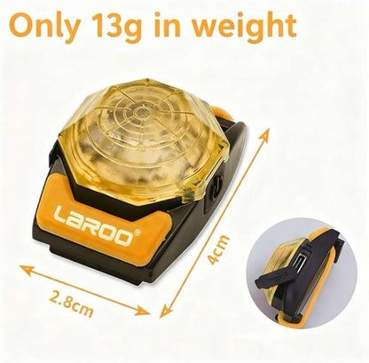 LaRoo Dog Lights for Night Walking,USB-C Rechargeable Safety Lights，Only 13g for Small Dogs, 3 Modes Waterproof LED Collar Charm for Nighttime Running,Pet Camping Essentials(Yellow)