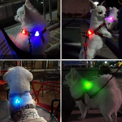 LaRoo Dog Lights for Night Walking - Led Dog Collar Lights for Nighttime, Clip On Light up Dog Collar Walking Flashlight（Orange）