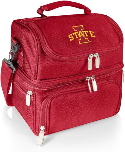 PICNIC TIME NCAA Nebraska Cornhuskers Pranzo Lunch Bag - Insulated Lunch Box with Picnic Set - Lunch Cooler Bag