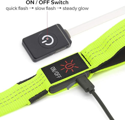 Candofly Glowing LED Dog Leash, Rechargeable Pet Leash with Lights, 4 Ft Light Up Dog Leash for Night Walking Keep Your Pets Visible (Neon Green)