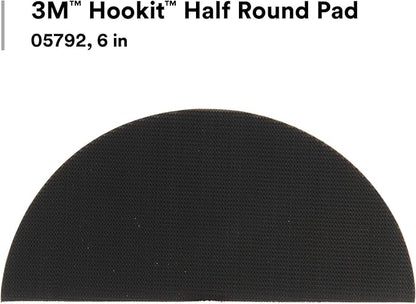3M Hookit Half Round Pad 05792, 6 in, Medium Density Foam
