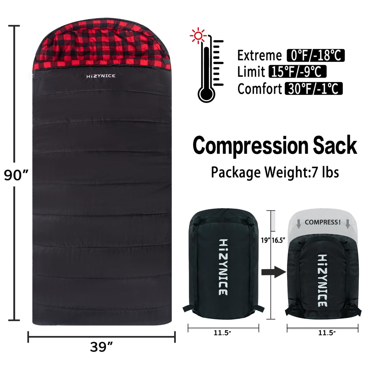 HiZYNICE Sleeping Bag - XXL