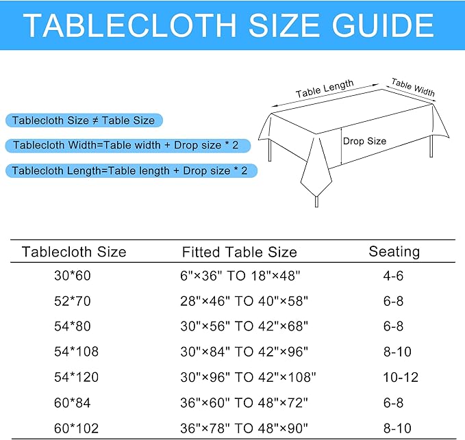 Hiasan 2 Pack Faux Linen Rectangle Tablecloth - Wrinkle and Stain Resistant Washable Table Cloth for Kitchen Dining Room Holiday Table Cover for Party Dinner, Light Grey, 30 x 60 Inch
