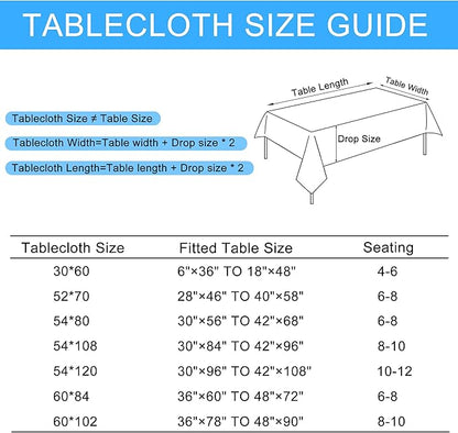 Hiasan 2 Pack Faux Linen Rectangle Tablecloth - Wrinkle and Stain Resistant Washable Table Cloth for Kitchen Dining Room Holiday Table Cover for Party Dinner, Light Grey, 30 x 60 Inch