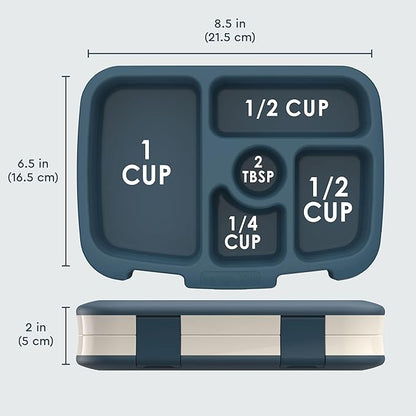 Bentgo Kids Prints Leak-Proof, 5-Compartment Bento-Style Kids Lunch Box - Ideal Portion Sizes for Ages 3-7, Durable, Drop-Proof, Dishwasher Safe, & PFAS & BPA-Free Materials (Friendly Skies)